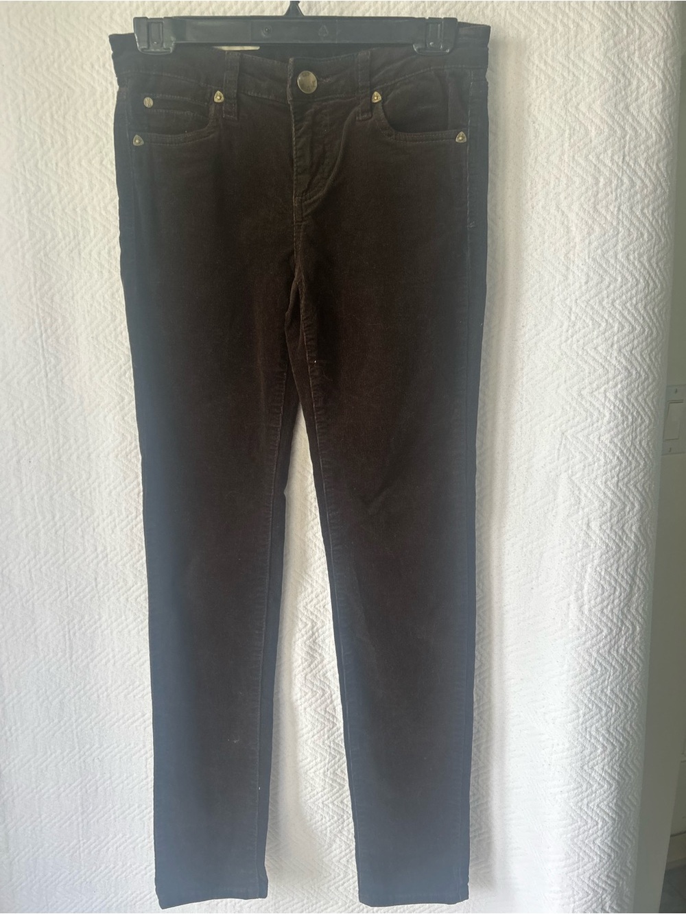 Kut from the Kloth Slim Corduroy Pants in Dark Brown